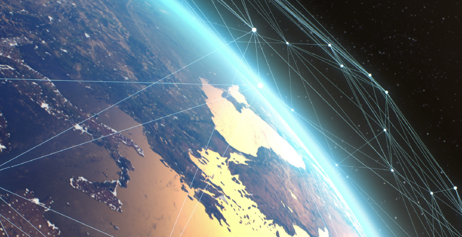 LEO satellite graph over the earth