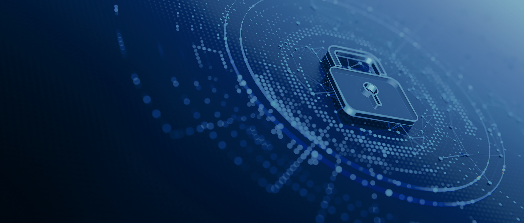 Abstract blue padlock