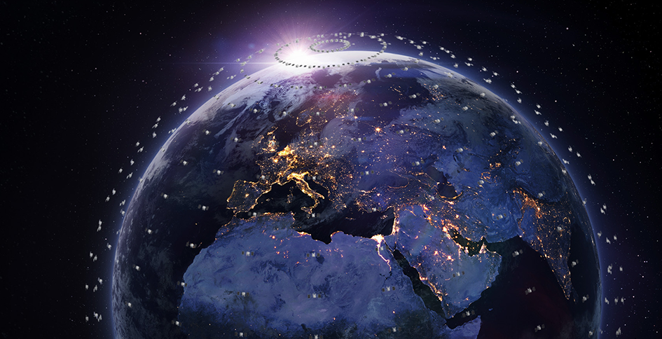 Leo Satellites Over Earth