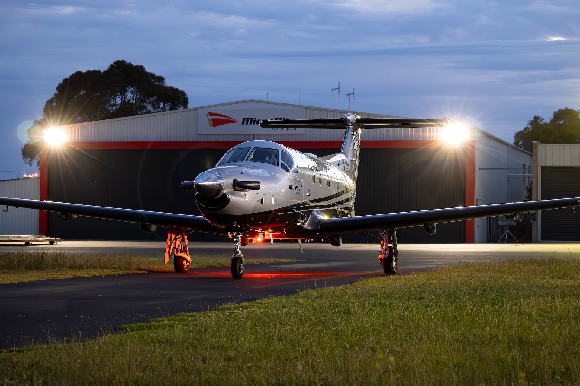 PC-12 on runway with HDX installed